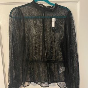 Black lace top